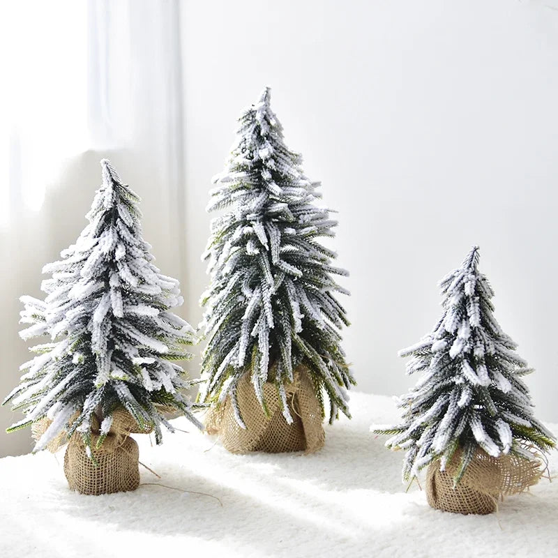 Mini Snow-Flocked Tabletop Christmas Tree