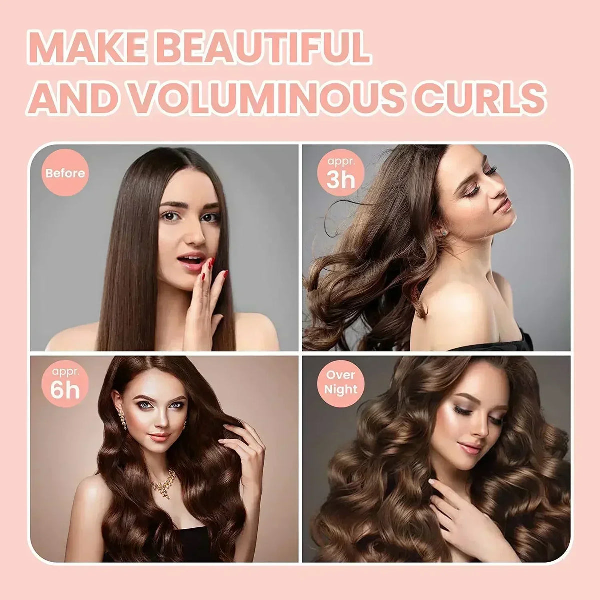 CozyGlow Heatless Curling Rod Headband Set – Overnight Curls, No Heat