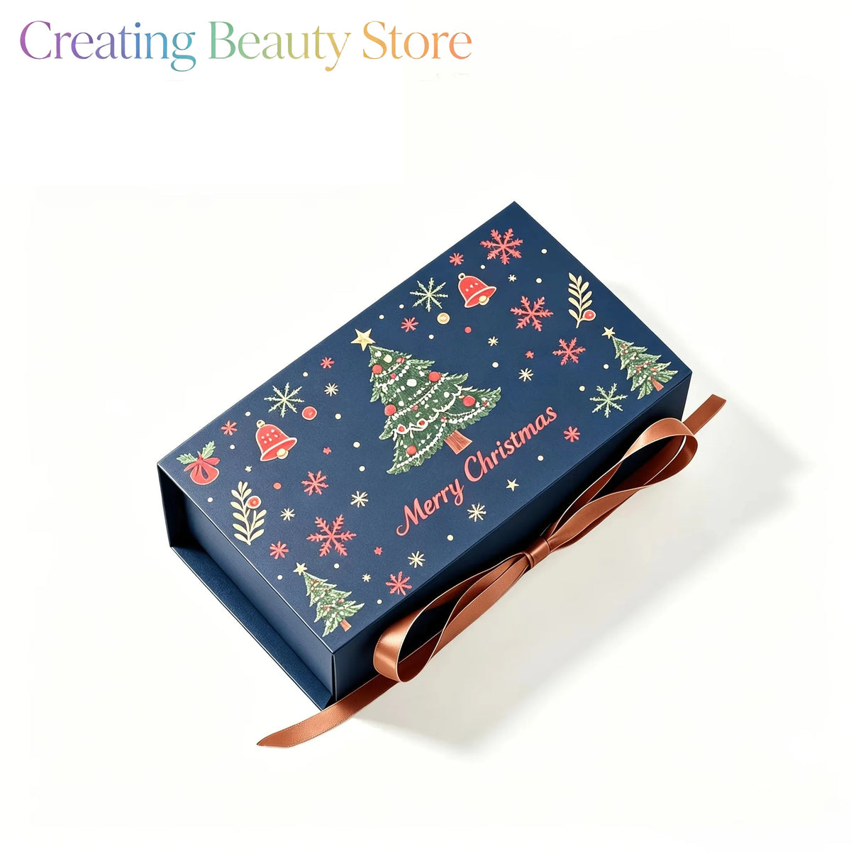 Decorative Christmas Gift Boxes with Lids, 6-Pack