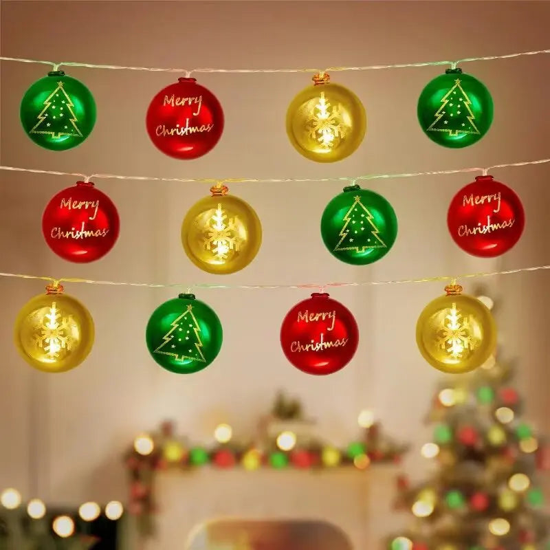 Snowflake LED String Lights (Warm White, Battery)