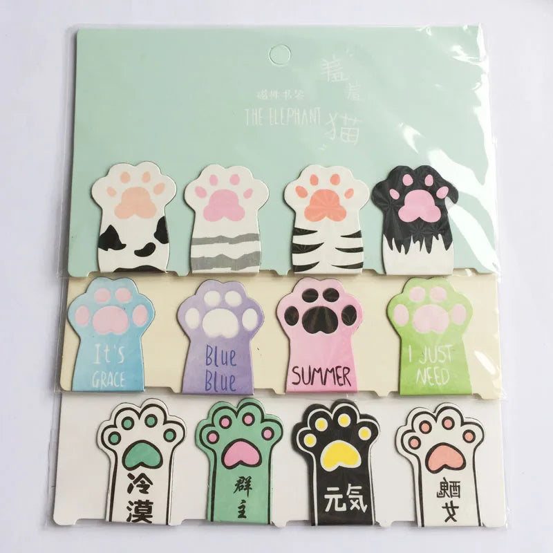 Cat Paw Magnetic Bookmarks 4pcs