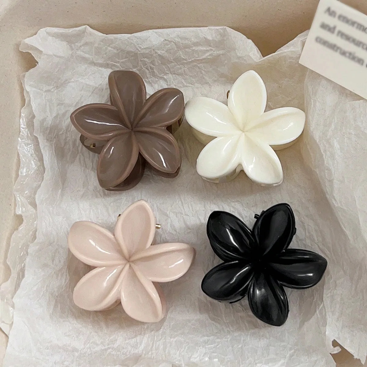 Flower Hair Claw Clips, 4-Pack