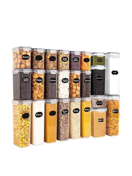 Stackable Food Storage Containers with Lids, 6-Pack