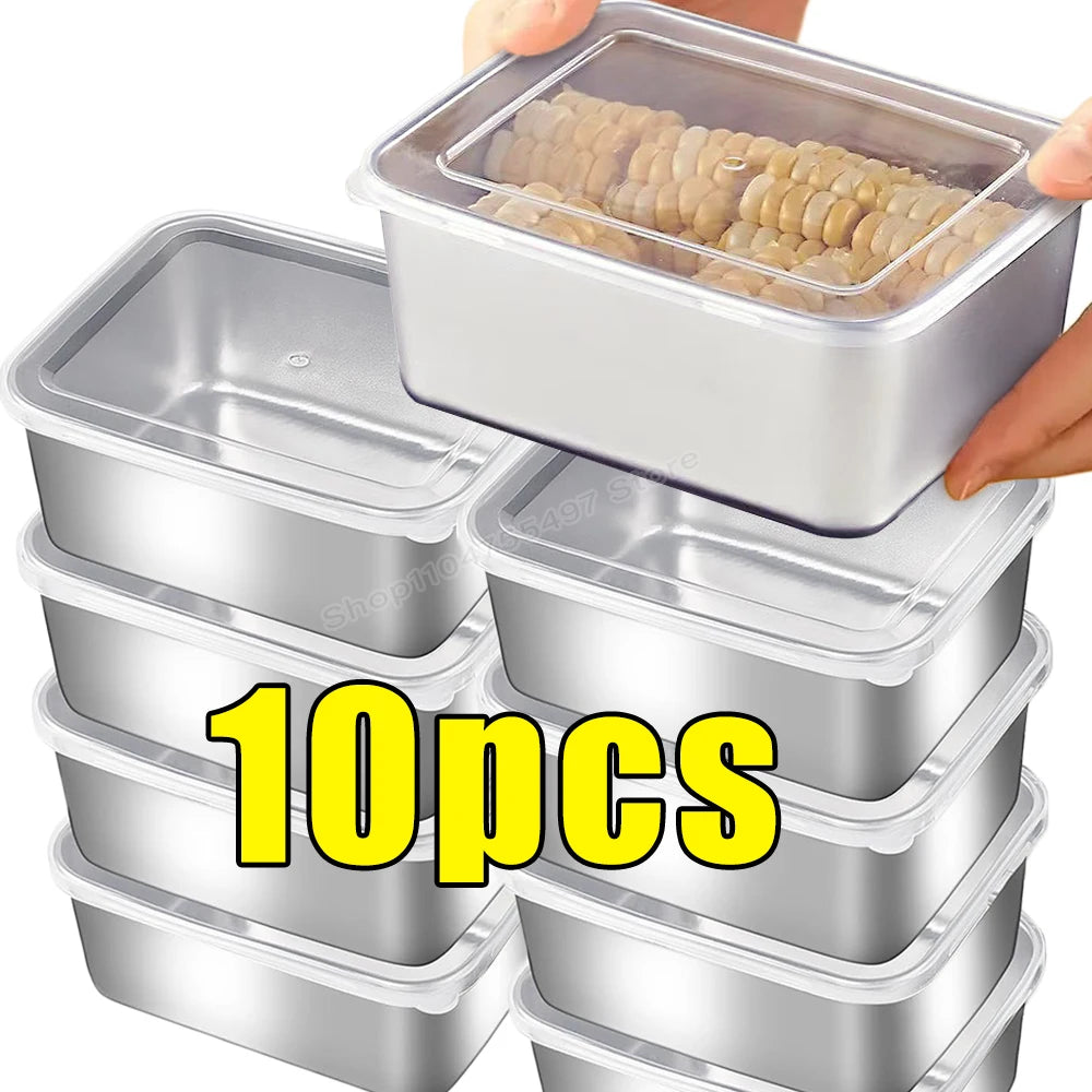 Stackable Food Storage Containers with Lids, 6-Pack