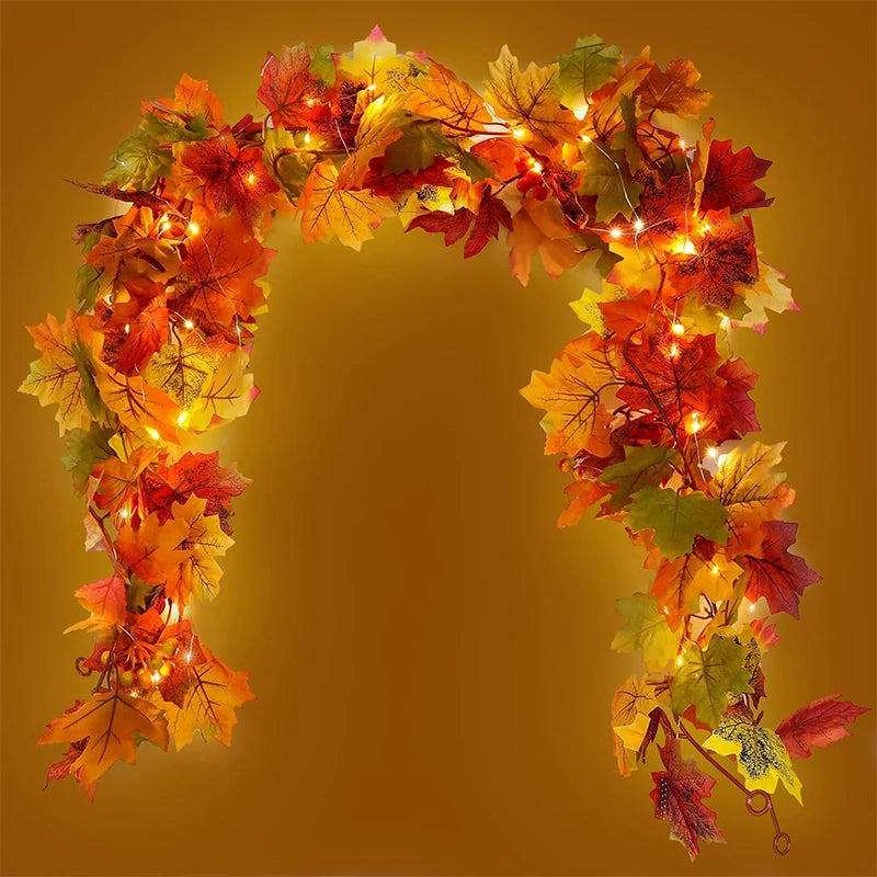 Artificial Fall Maple Leaf Garland – 2M