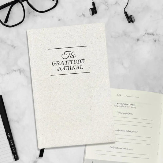 Linen Hardcover Gratitude Journal (A5, 5-Minute Daily)