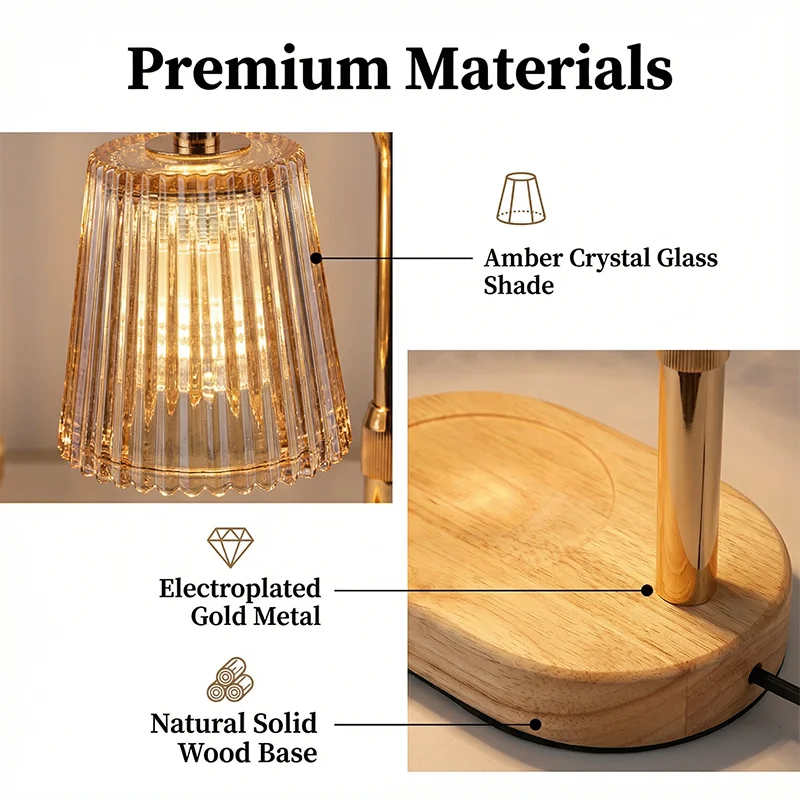 CozyGlow Candle Warmer Lamp – Flameless Candle Warmer with Timer