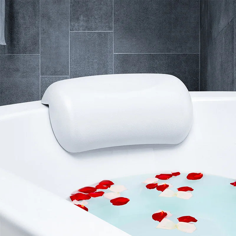 PU Spa Bath Pillow with Neck Support – Waterproof Comfort Cushion