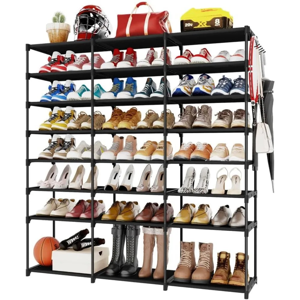 8-Tier Stackable Shoe Rack – Holds 48 Pairs