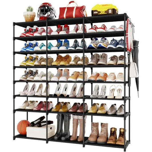 8-Tier Stackable Shoe Rack – Holds 48 Pairs
