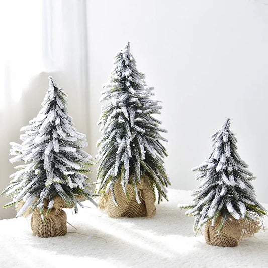 Mini Snow-Flocked Tabletop Christmas Tree