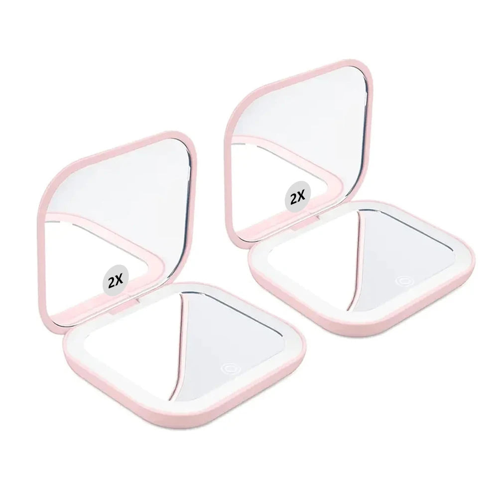 Handheld LED Makeup Mirror
