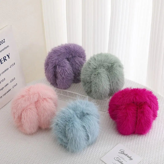 Women's Foldable Plush Faux-Fur Earmuffs