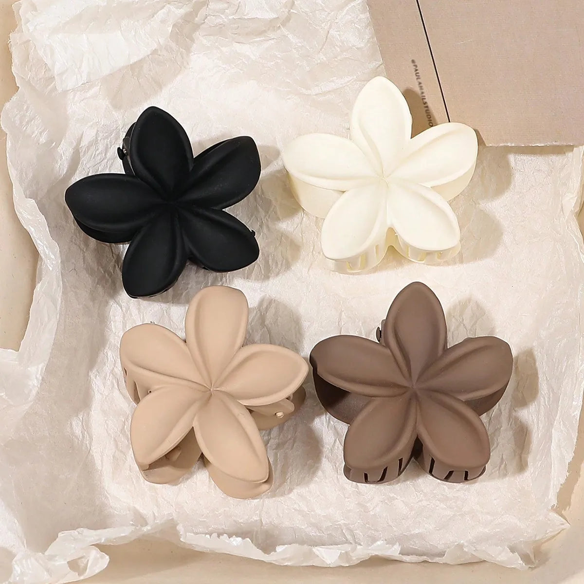 Flower Hair Claw Clips, 4-Pack