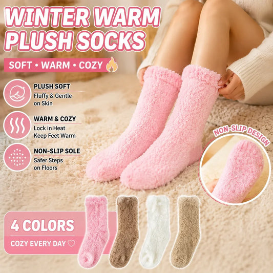 Fuzzy Non-Slip Cabin Slipper Socks