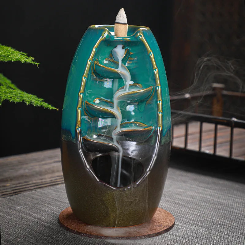 Backflow Incense Burner with Waterfall Effect