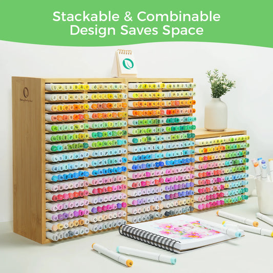 Bamboo Pen Holder Desk Organizer