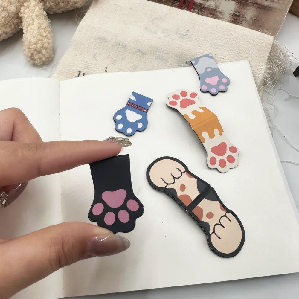Cat Paw Magnetic Bookmarks 4pcs