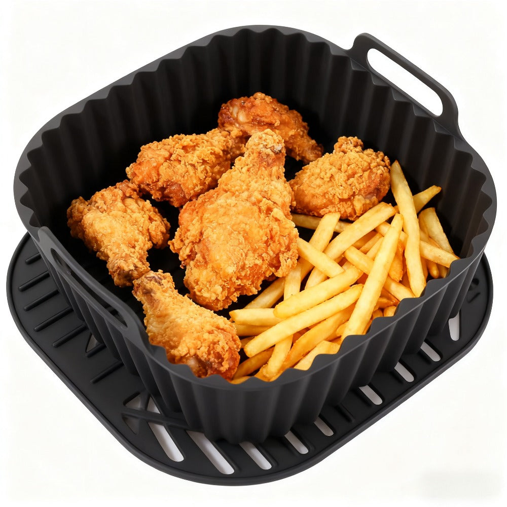 CozyGlow Reusable Silicone Air Fryer Liners (2-Pack)