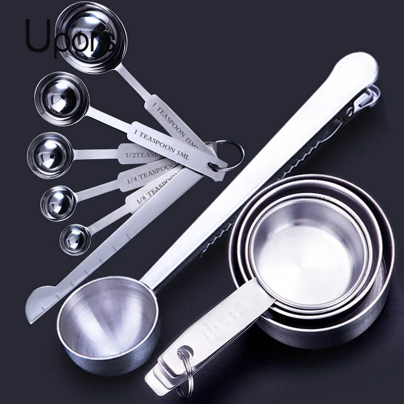 Gold Measuring Cups and Spoons Set, 8-Piece