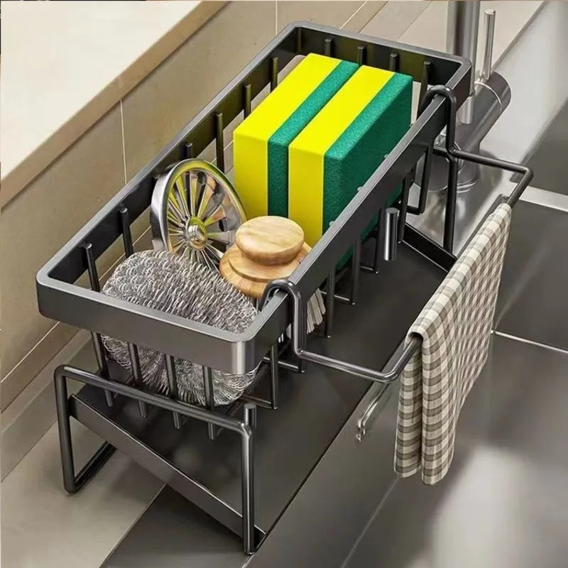 Kitchen Sink Caddy Organizer with Drain Tray