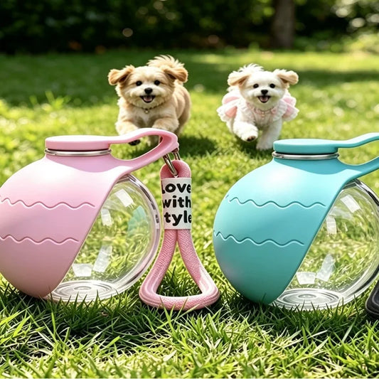 Portable Pet Water Bottle with Bowl