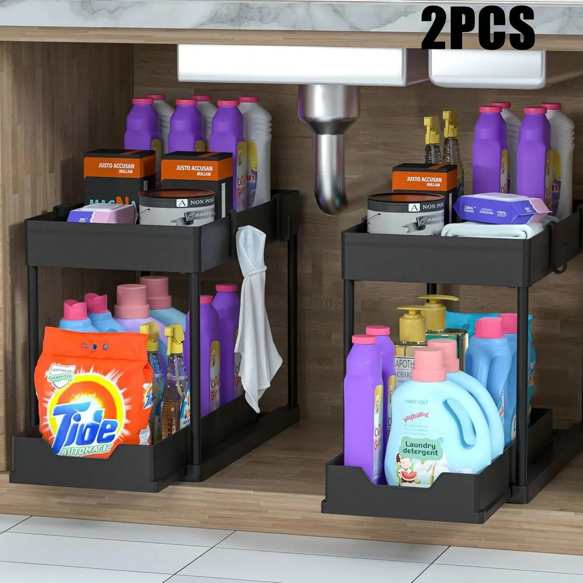 Pull-Out Under-Sink Cabinet Organizer