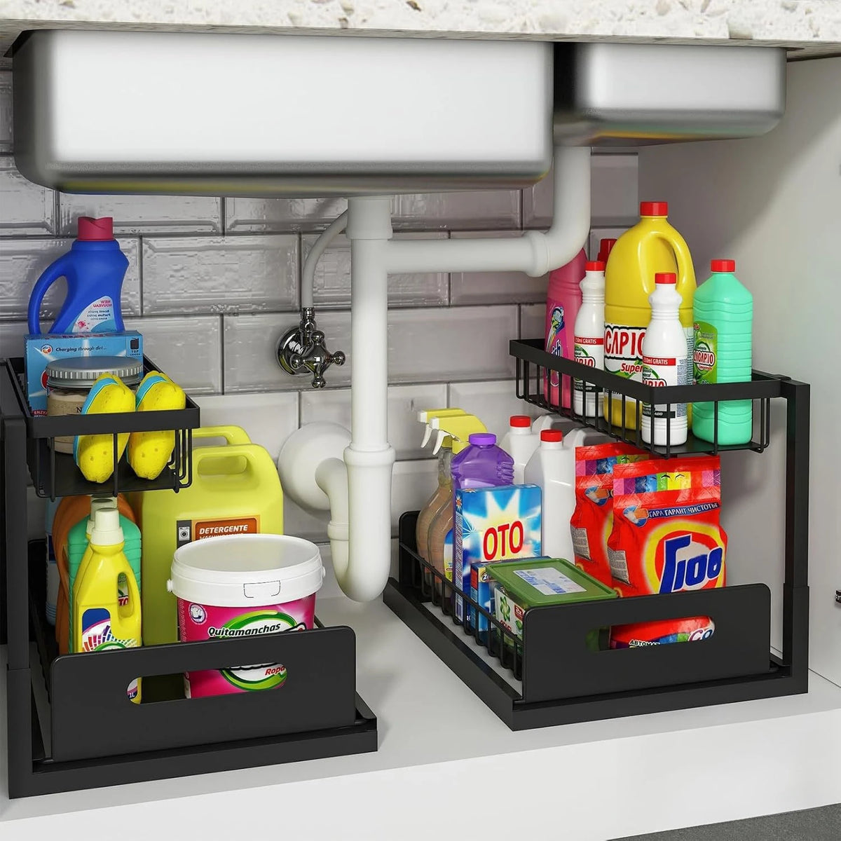 Pull-Out Under-Sink Cabinet Organizer