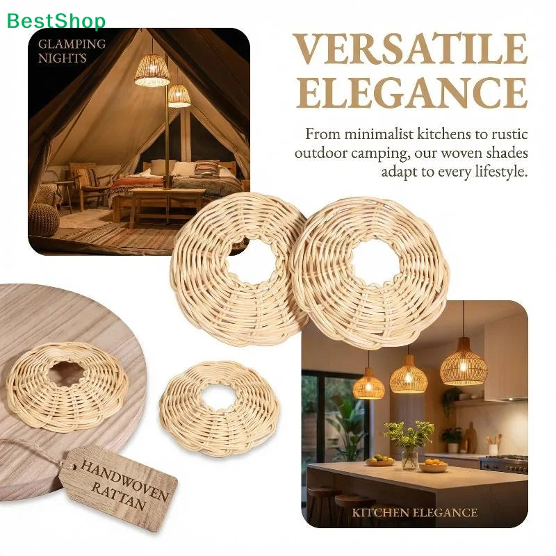 Rattan Wicker Pendant Lamp Shade