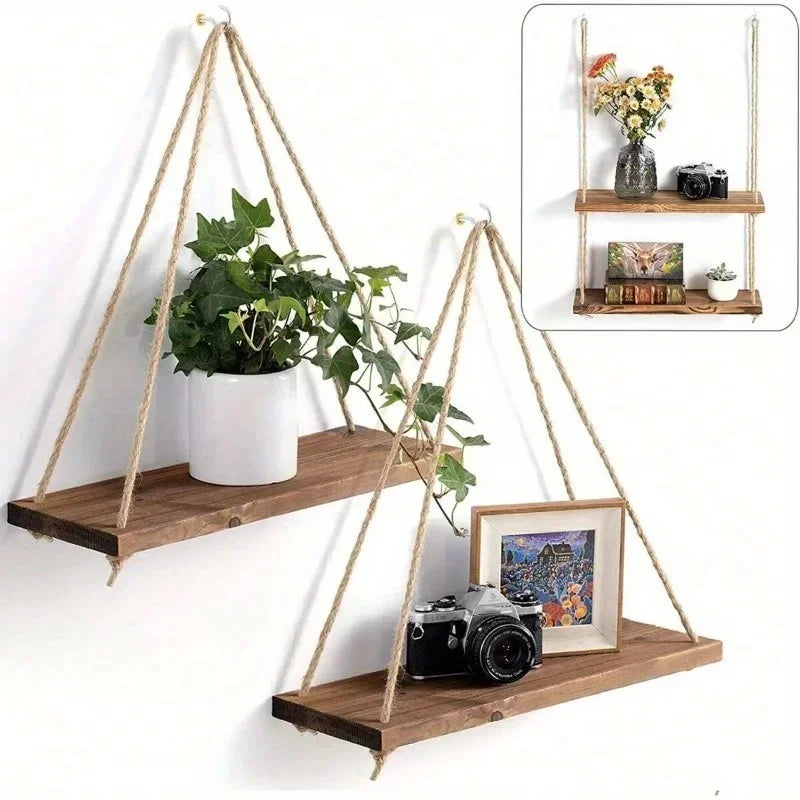 Wooden Plant Hanger (Wall-Mounted)